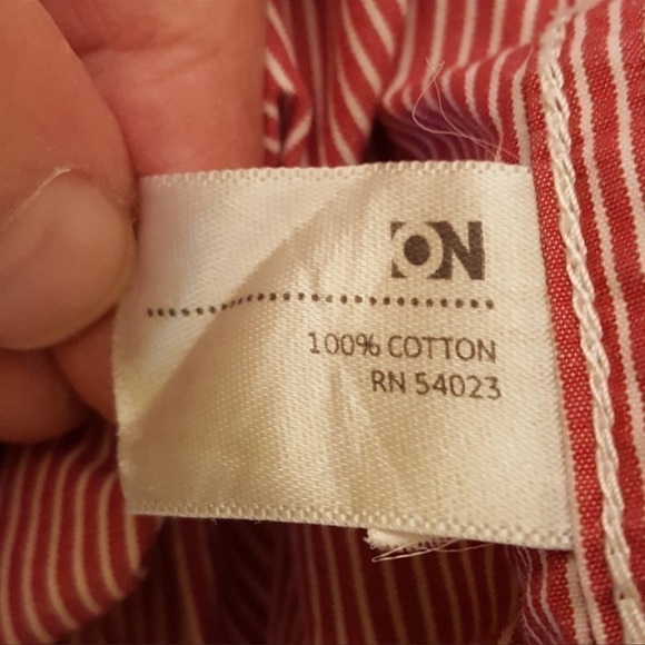 Vintage Old Navy Pin Striped Button Down Blouse Large - Picture 9 of 9